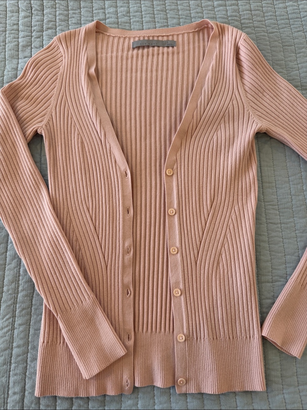 Old Navy Ribbed Button-Up Cardigan in Blush